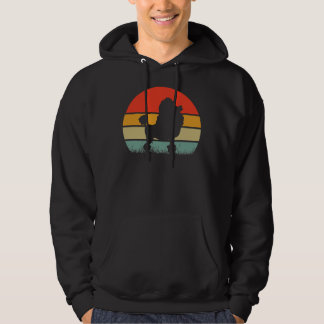 Retro Vintage Sunset Poodle Dog Hoodie
