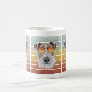 Retro Vintage Sunset Wire Fox Terrier Mom Dad Coffee Mug