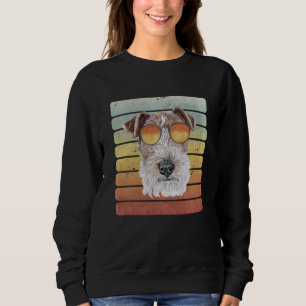 Retro Vintage Sunset Wire Fox Terrier Mom Dad Sweatshirt