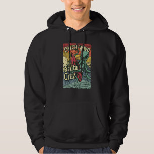 Retro Vintage Surf Octopus Surfboard California Sa Hoodie