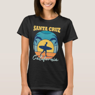 Retro Vintage Surfer Palm Beach California Santa C T-Shirt