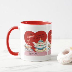 retro vintage tea Valentines Day Mug