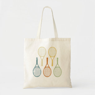 Retro Vintage Tennis Racket Racquet Coach Player  Tote Bag