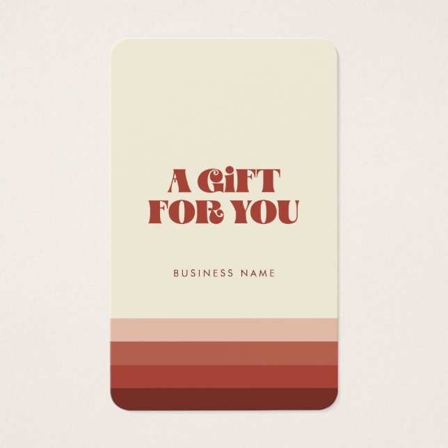 Retro vintage terracotta gift certificate (Front)