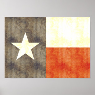 Retro Vintage Texas Flag Poster