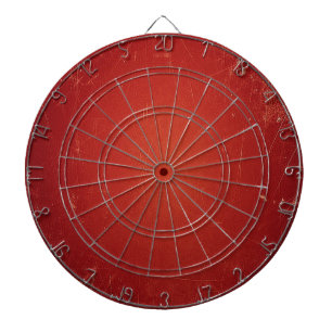 Retro Vintage Tomato Red Pattern. Fashion Colour Dartboard