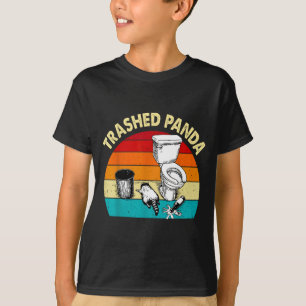 Retro Vintage Trashed Panda Funny Drunk Raccoon  T-Shirt