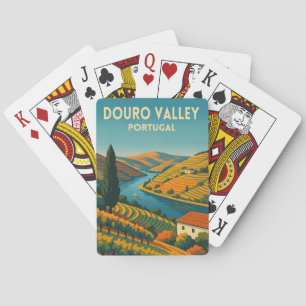 Retro Vintage Travel Douro Valley Portugal Scenic Playing Cards