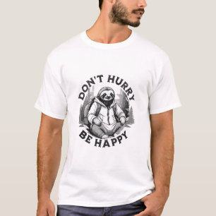 Retro Vintage Travel Funny Sloth Hiking Quote T-Shirt