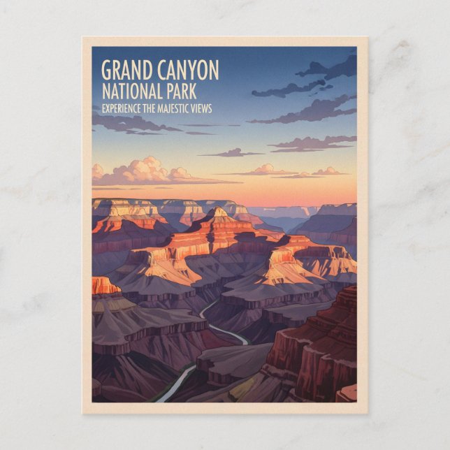 Retro Vintage Travel Grand Canyon National Park Postcard (Front)