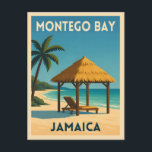 Retro Vintage Travel Montego Bay Jamaica Beach  Postcard<br><div class="desc">Feel the rhythm of the Caribbean with this vintage travel-inspired postcard featuring Montego Bay,  Jamaica. Showcasing turquoise waters and laid-back island vibes in retro style,  it captures the sun-soaked spirit of this tropical paradise. Perfect for beach lovers,  wanderlusters,  and fans of timeless travel aesthetics.</div>