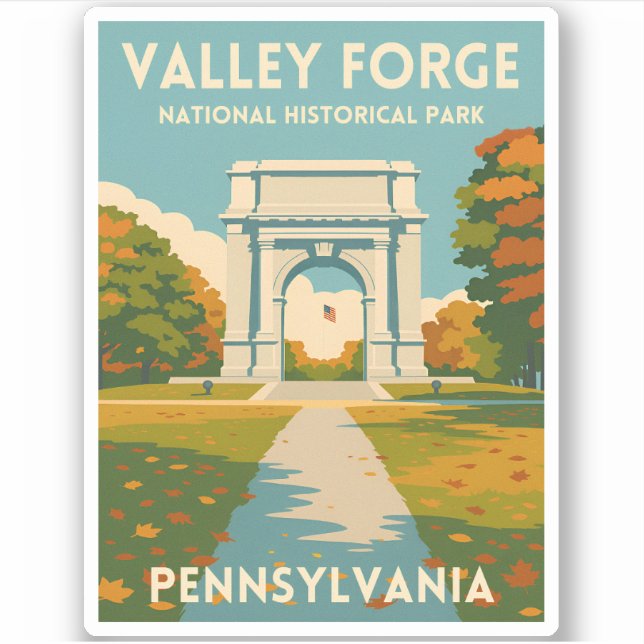 Retro Vintage Travel Pennsylvania Valley Forge (Front)