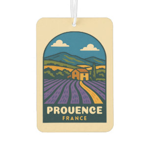 Retro Vintage Travel Provence France Landscape Air Freshener