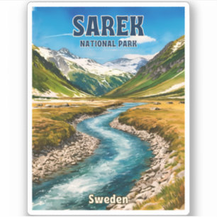 Retro Vintage Travel Sarek National Park Sweden