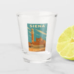 Retro Vintage Travel Siena Italy Scenic Shot Glass<br><div class="desc">Step back in time with this retro travel-inspired shot glass celebrating Siena,  Italy. Infused with nostalgic vibes and vintage charm,  this piece captures the city's iconic medieval architecture and sun-drenched piazzas in a retro aesthetic reminiscent of classic travel posters from yesteryear.</div>