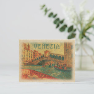 Retro Vintage Travel - Venezia Venice Italy Postcard
