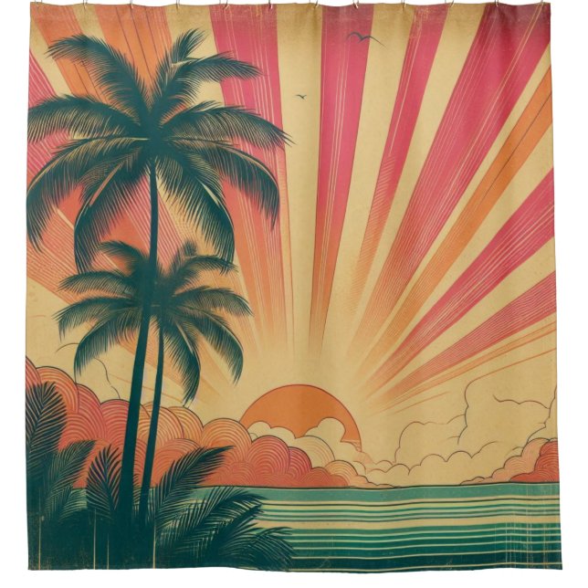 Retro/vintage tropical/Hawaiian sunset  (Front)
