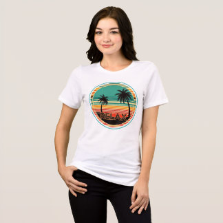 Retro Vintage Tropical Paradise Tri-Blend Shirt