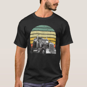 Retro Vintage Trucker Big Rig Semi Trailer Truck D T-Shirt