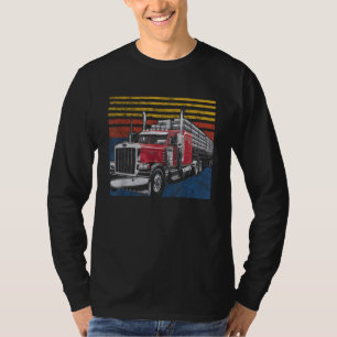 Retro Vintage Trucker Design Semi Truck Driver T-Shirt