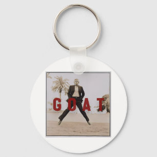 Retro Vintage Trump GOAT Middle Finger Felon Presi Keychain