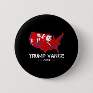 Retro Vintage Trump Vance 2024 We The People Elect 2 Inch Round Button