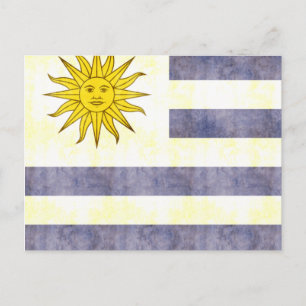 Retro Vintage Uruguay Flag Postcard