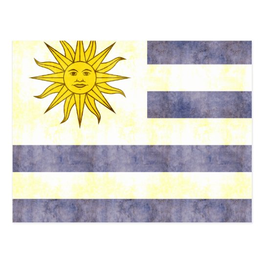 Retro Vintage Uruguay Flag Postcard