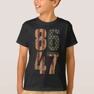 Retro Vintage Usa Flag 86 47 Anti Trump _1  T-Shirt