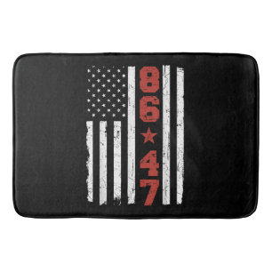 Retro Vintage USA Flag 86 47 Anti Trump Bath Mat