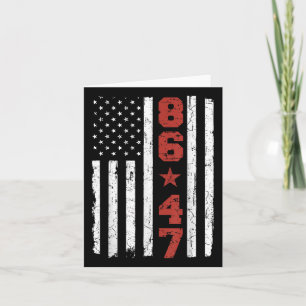 Retro Vintage Usa Flag 86 47 Anti Trump Card