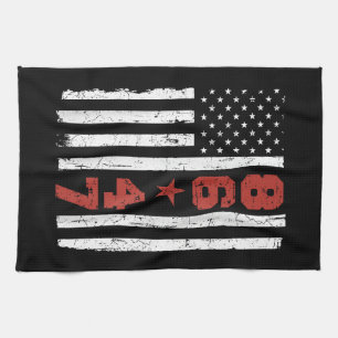 Retro Vintage USA Flag 86 47 Anti Trump Kitchen Towel