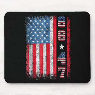 Retro Vintage Usa Flag 86 47 Anti Trump Mouse Pad