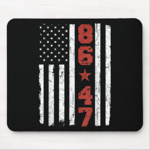 Retro Vintage Usa Flag 86 47 Anti Trump Mouse Pad
