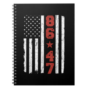 Retro Vintage USA Flag 86 47 Anti Trump Notebook