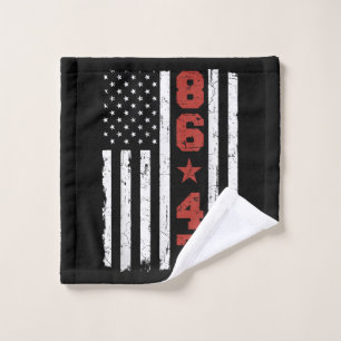 Retro Vintage USA Flag 86 47 Anti Trump Wash Cloth
