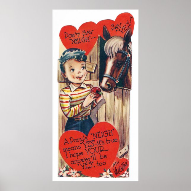 Retro vintage Vacances cheval Valence affiche (Devant)