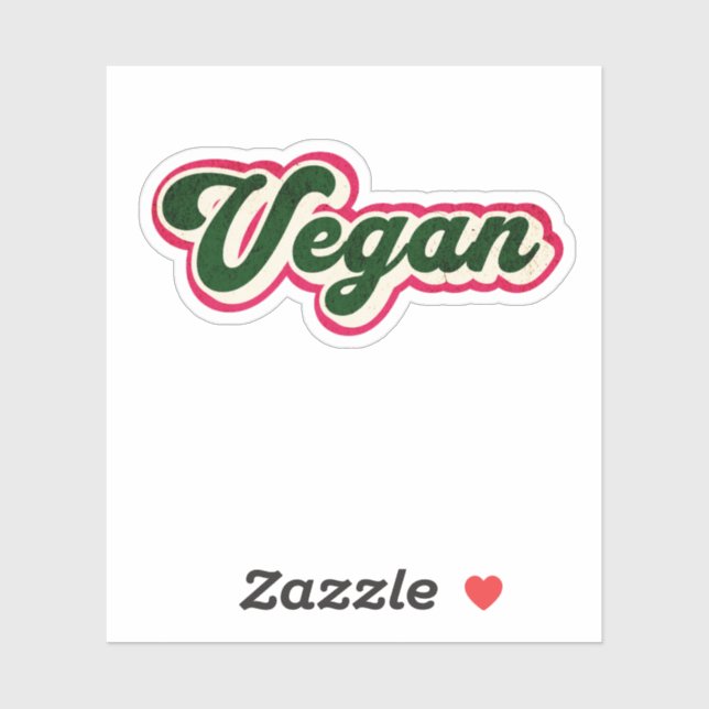 Retro Vintage Vegan Graphic Logo (Sheet)