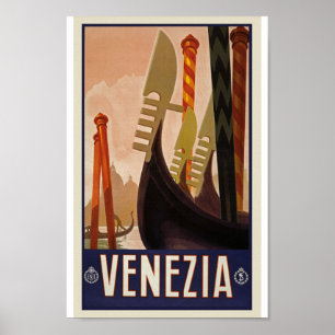 Retro Vintage Venezia Travel Classic Ancien Poster