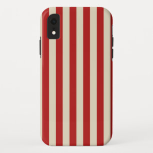Retro Vintage Vertical PopCorn Classic Stripes iPhone XR Case