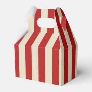 Retro Vintage Vertical PopCorn Classic Stripes Favor Box