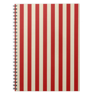 Retro Vintage Vertical PopCorn Classic Stripes Notebook