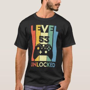 Retro Vintage Video Games Controller Level 53 Unlo T-Shirt