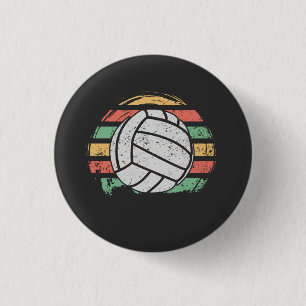 Retro Vintage Volleyball 1 Inch Round Button