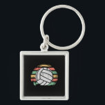 Retro Vintage Volleyball  Keychain<br><div class="desc">Volleyball design made for every volleyball player. Cool present for Christmas,  birthday or other occasions.</div>