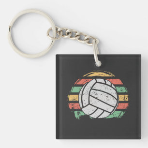 Retro Vintage Volleyball Keychain