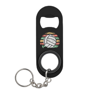 Retro Vintage Volleyball Keychain Bottle Opener