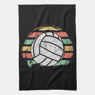 Retro Vintage Volleyball Kitchen Towel