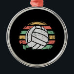 Retro Vintage Volleyball  Metal Ornament<br><div class="desc">Volleyball design made for every volleyball player. Cool present for Christmas,  birthday or other occasions.</div>