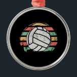 Retro Vintage Volleyball  Metal Ornament<br><div class="desc">Volleyball design made for every volleyball player. Cool present for Christmas,  birthday or other occasions.</div>